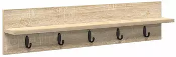 vidaXL Wandmontierter Kleiderst&auml;nder Sonoma-Eiche 80 x 10.5 x 18 cm (874397)