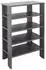 Ricoo Schuhregal WM040 schmal, 4 Ebenen, Holz, Betongrau (WM040-BG)