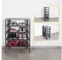 Ricoo Schuhregal WM040 schmal, 4 Ebenen, Holz, Betongrau (WM040-BG)