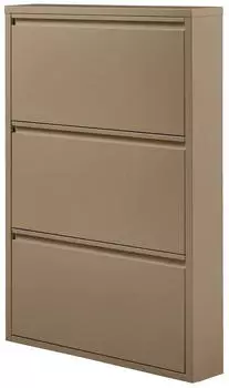 Woood Sandburg Schuhschrank Metall 3 F&auml;cher, 66x16x103cm, sand (44285312-0)