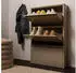 Woood Sandburg Schuhschrank Metall 3 Fächer, 66x16x103cm, sand (44285312-0)