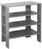 Ricoo Schuhregal WM039 schmal 3 Ebenen Holz Platingrau (WM039-PL)