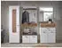 Livetastic Fresno Schuhschrank 3 Fächer, 2 Schubladen, 80x106x40cm, Weiß/Schwarz/Eiche Artisan (001937003301)