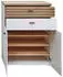 Livetastic Fresno Schuhschrank 3 Fächer, 2 Schubladen, 80x106x40cm, Weiß/Schwarz/Eiche Artisan (001937003301)