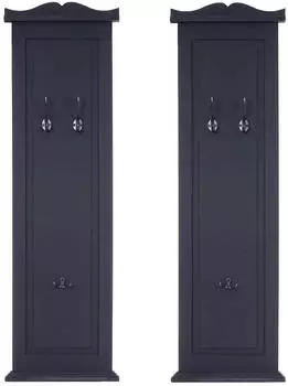 MCW Garderobe H33 Wandpaneel Paulownia dunkelgrau 109x28cm, 2er-Set