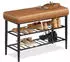 Vasagle EKHO Schuhbank Kunstleder Karamellbraun 80x50x30cm 135kg (LSB054K01)