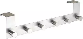 Wenko Celano T&uuml;rgarderobe Edelstahl 6 Haken (22804100)