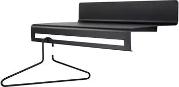 Spinder Design SWAY 60 Wandgarderobe 2-in-1 Wandregal, Stahl, schwarz, 60cm (74743568-0)