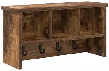 vidaXL Wandmontierter Kleiderst&auml;nder R&auml;uchereiche 50x16x26cm (874311)