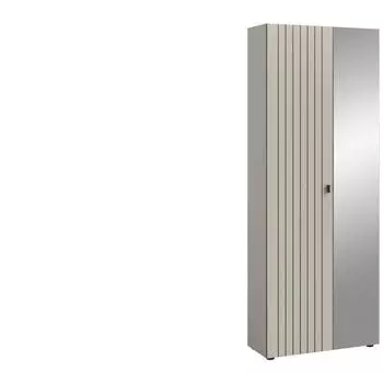 Mid.you Station Garderobenschrank 1 T&uuml;r, 1 Spiegelt&uuml;r, Kaschmir, 70x192x37cm