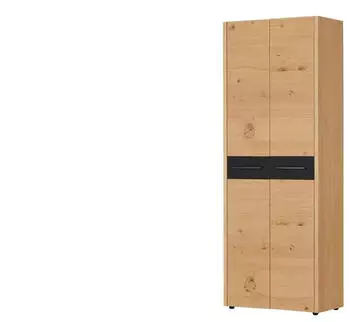 Werner Vo&szlig; Levio Garderobenschrank Eiche/Schwarz matt 73x193x37cm (LEVIO)