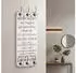 Mucola Wandgarderobe Shabby Chic Holz 6 Haken 100x40cm