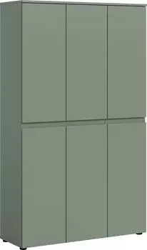 xonox.home Scarpa Hochschrank 6-t&uuml;rig Smoke Green 105x175x37cm (X7UP8823)