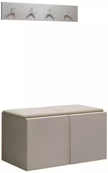 Mirjan24 Orion VI Garderoben-Set mit Sitzbank und 2 Wandpanelen, Cashmere/Manila 02
