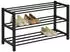 Idimex NAVAN Schuhregal Metall, 3 Ablagen, 80x45x29cm, schwarz (18481)