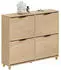SoBuy FSR214-N Schuhschrank schmal, Holzwerkstoff, Eiche, 100x83x24cm (FSR214-N)