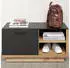 trendteam Synnax Garderobenbank mit Schuhfach Anthrazit/Eiche 90x48x40cm (213431084)