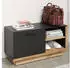 trendteam Synnax Garderobenbank mit Schuhfach Anthrazit/Eiche 90x48x40cm (213431084)