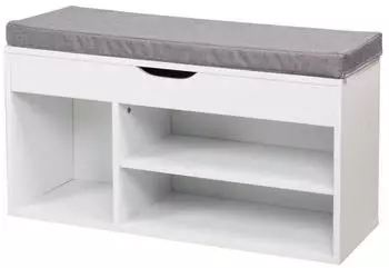 HTI-Living Kara Garderobenbank Schuhbank MDF 3 F&auml;cher 100kg 46x80x30cm