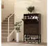 Costway Schuhschrank mit 2 Klappen, 4 verstellbare Regale, 15 Paar, 60x24x106cm (VH33671OR)