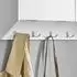 SoBuy Wandgarderobe mit 2 Klappen und 5 Haken, 78x20x30cm, Weiß (FHK24-W)