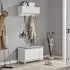 SoBuy Wandgarderobe mit 2 Klappen und 5 Haken, 78x20x30cm, Weiß (FHK24-W)