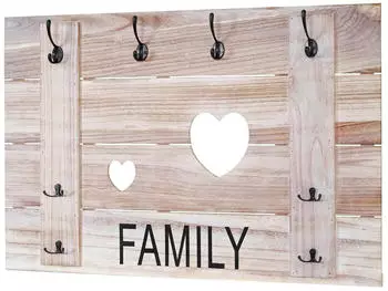 MCW Garderobenpaneel C89F Family Shabby-Look Paulownia 90x60cm (MCW-C89)