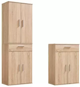mokebo Die Allzweckwaffe 2-teiliges Schrank-Set Sonoma Eiche, 60x180x34cm