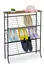 Relaxdays Industrial Schuhregal für 9 Paar, 70x23,5x89,5cm, Dunkelbraun/Schwarz