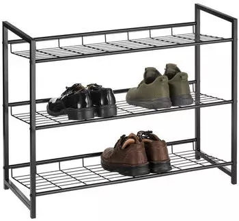Caro M&ouml;bel Schuhregal ORDO Metall, schwarz, 81x61x30cm