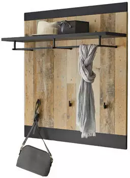 Furn.Design Stove Garderobenpaneel Used Wood hell, Anthrazit, 92x100cm (Stove)