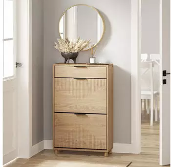 SoBuy Schuhschrank schmal, Holz, 24cm breit, 95cm hoch (FSR212-N)