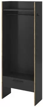 xonox.home Bueno Garderobenschrank Basalt Melamin 70x189x37cm