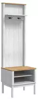 Vidaxl Hallway Cabinet Floro White 50 X 40 X 158 Cm Solid Pine Wood