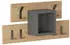 Livetastic Lumina Wandgarderobe mit Hutablage & Kleiderstange, Holzwerkstoff/Metall, Eiche/Anthrazit, 68x32x13cm