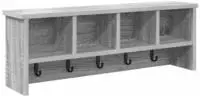 vidaXL Wandmontierter nachttisch Graues Sonoma 75 x 16 x 26 cm