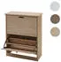 MCW Schuhkipper K45 2 Klappfächer Holzwerkstoff naturbraun 60x81x25cm (90735)