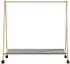 vidaXL Kleiderständer mit Ablagen und Rollen 106x34x106,5cm Bambus (4008905)