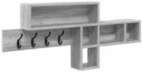 vidaXL Wandmontierter nachttisch Graues Sonoma 100 x 12 x 43,5 cm
