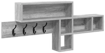 vidaXL Wandgarderobe mit Ablage Sonoma Grau 100x12x43,5cm (874416)