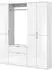 Inn.Furn SystemX Garderoben- und Schuhschrank Weiß Hochglanz 152x193x34cm (SystemX)