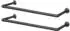 Songmics Wandgarderobe mit Kleiderstange, Metall, Schwarz, 2er-Set, 92x30cm