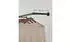 Songmics Wandgarderobe mit Kleiderstange, Metall, Schwarz, 2er-Set, 92x30cm