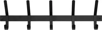 Spinder Design Dexter Garderobenleiste 5 Haken, Metall, 70cm, schwarz