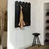 MCW Wandgarderobe N95 Paulownia 7 Haken 86x60cm, schwarz (94999)