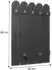 MCW Wandgarderobe N95 Paulownia 7 Haken 86x60cm, schwarz (94999)