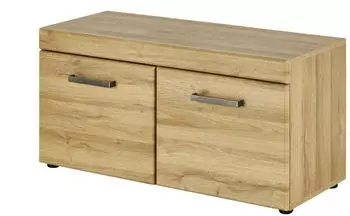 Meble W&oacute;jcik Cortina Garderobenbank mit Sitzkissen, 2 T&uuml;ren, Grandson Eiche Dekor, 93x47x38cm