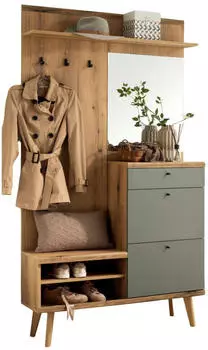 Furn.Design Juna Kompaktgarderobe Evoke Eiche / Salbei, 110x200cm