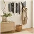Moebel Direkt Online Wandgarderobe Black and White Mix, quer oder hochkant montierbar (011-1229)