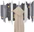 Moebel Direkt Online Wandgarderobe Black and White Mix, quer oder hochkant montierbar (011-1229)